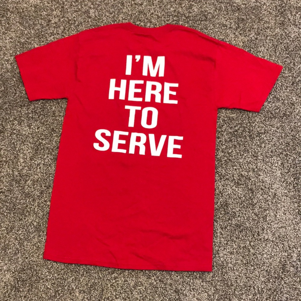 Hanes tagless tee unisex (I’m here to serve)